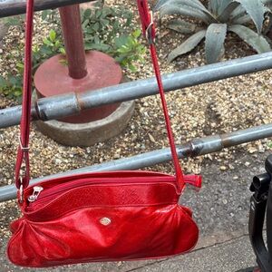 Vintage leather Italian Chic Red purse
